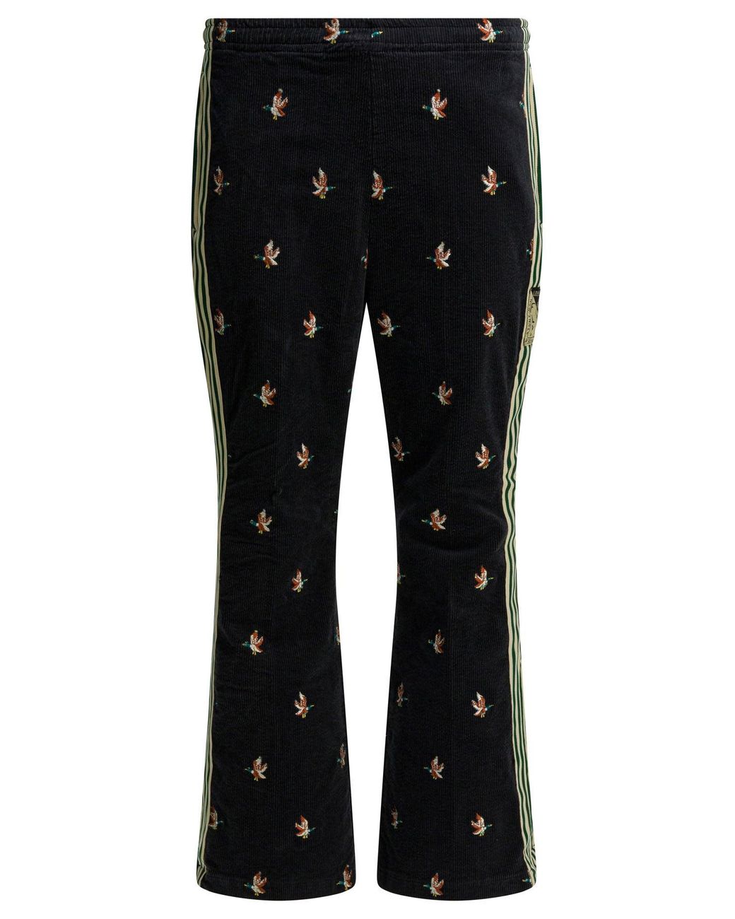 Kapital Black Embroidered Sports Pants for men