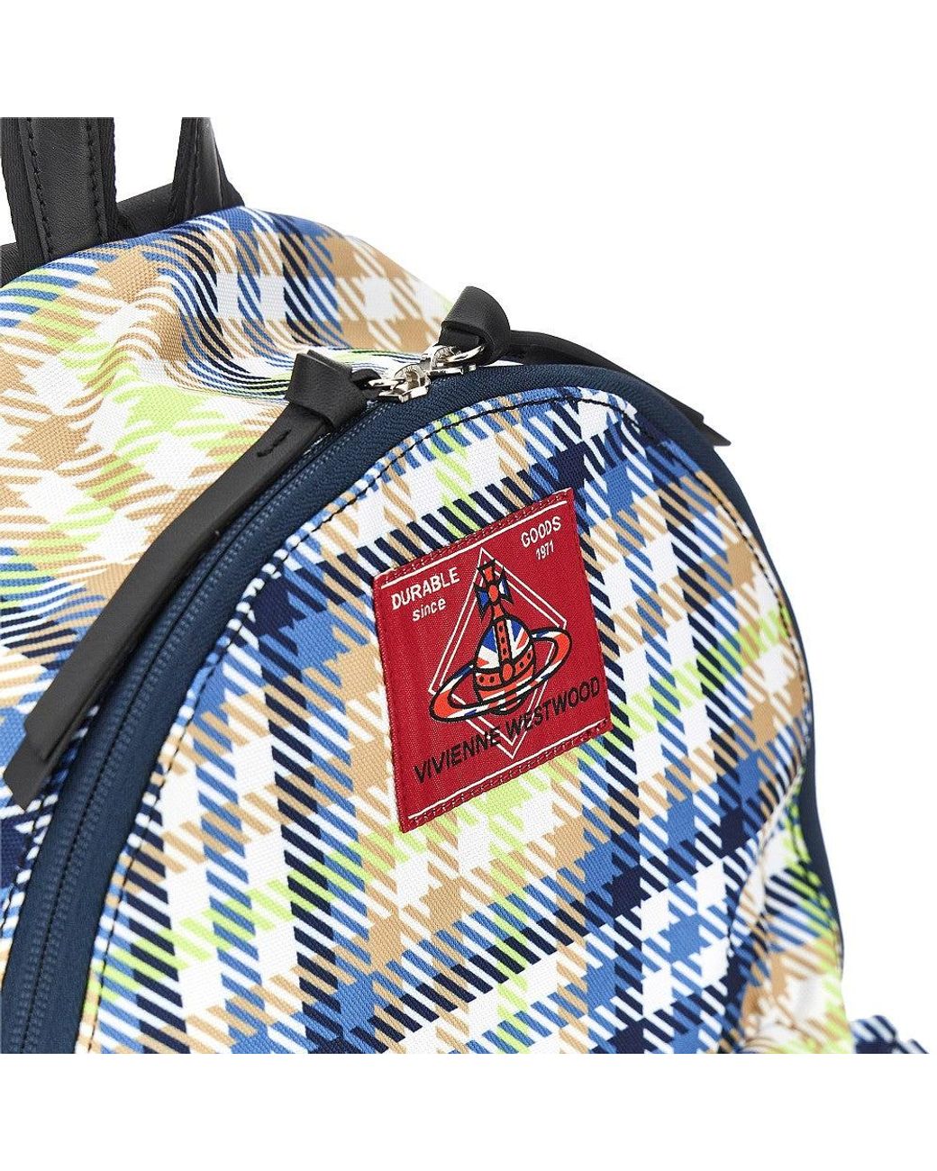 Vivienne Westwood Blue Canvas Medium 'George' Backpack