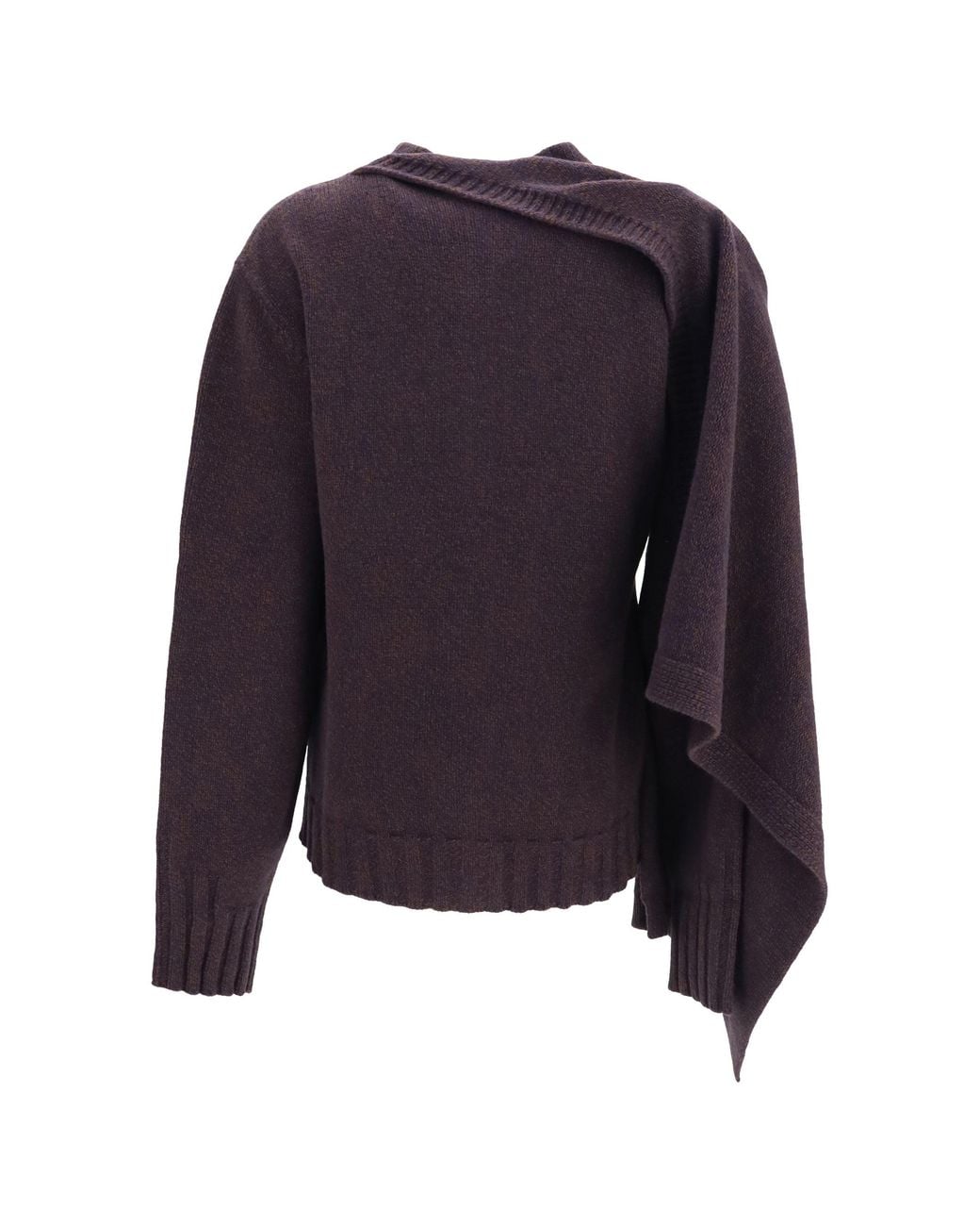 The Attico Purple Crewneck Cardigan