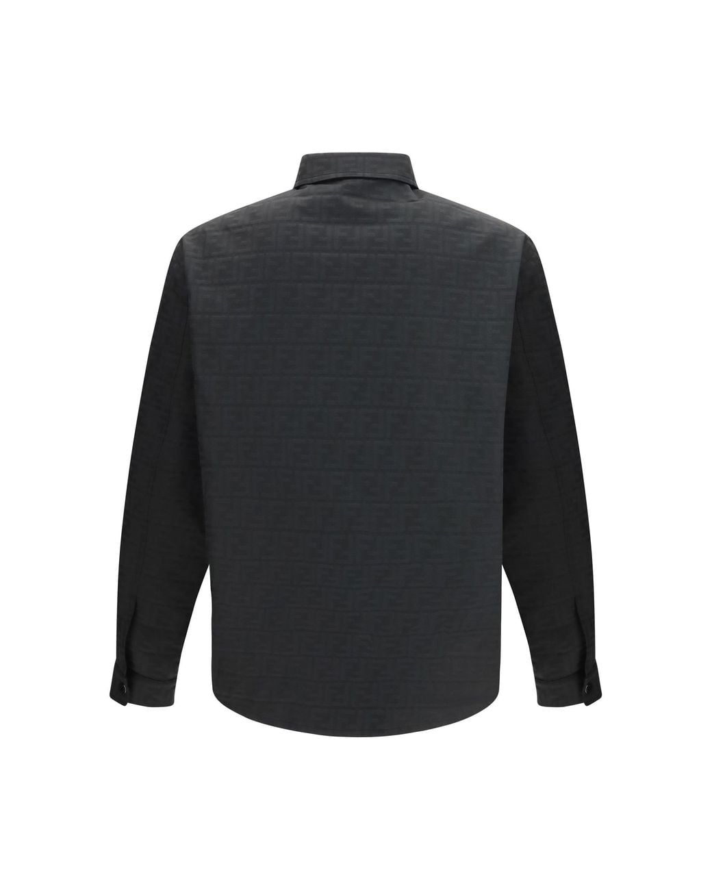 Fendi Blue Ff Jacquard Nylon Shirt for men
