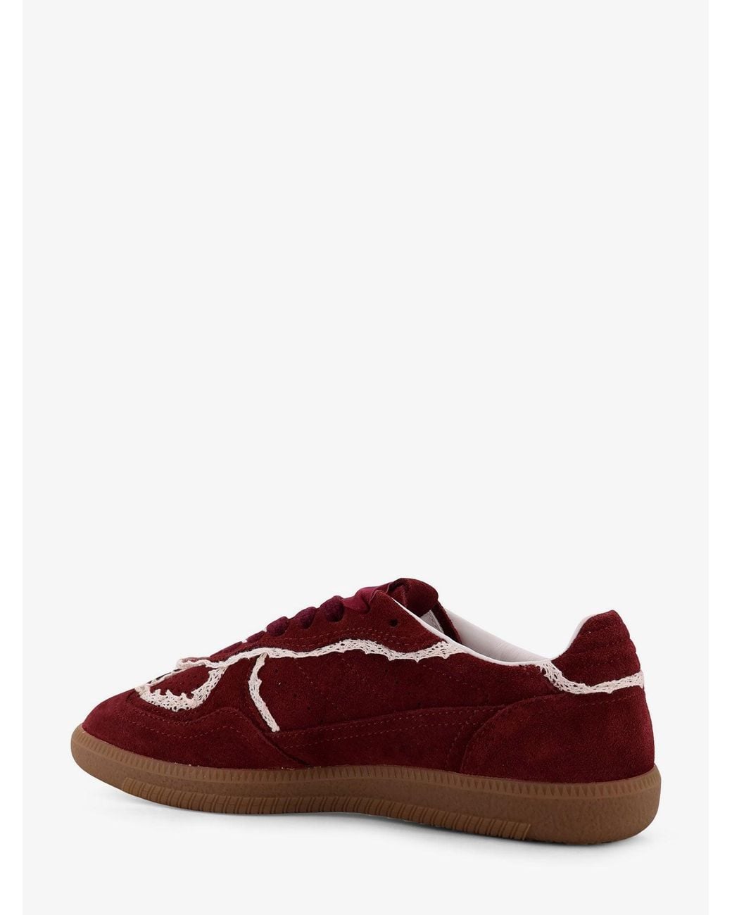 Alohas Red Crochet Suede Sneakers