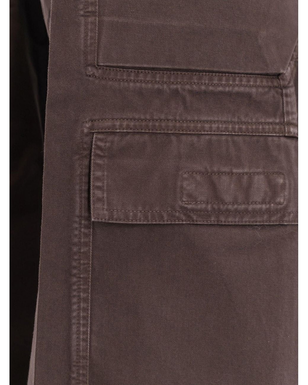 Rick Owens Brown Double Cargo Jumbo Organic Cotton Trousers for men