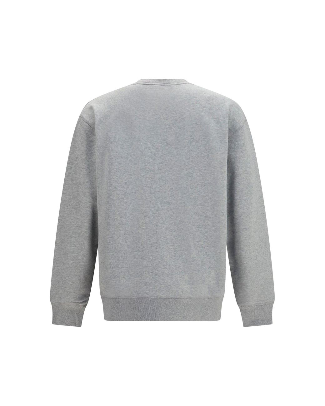 Balmain Gray Embroidered Logo Crewneck Sweatshirt for men