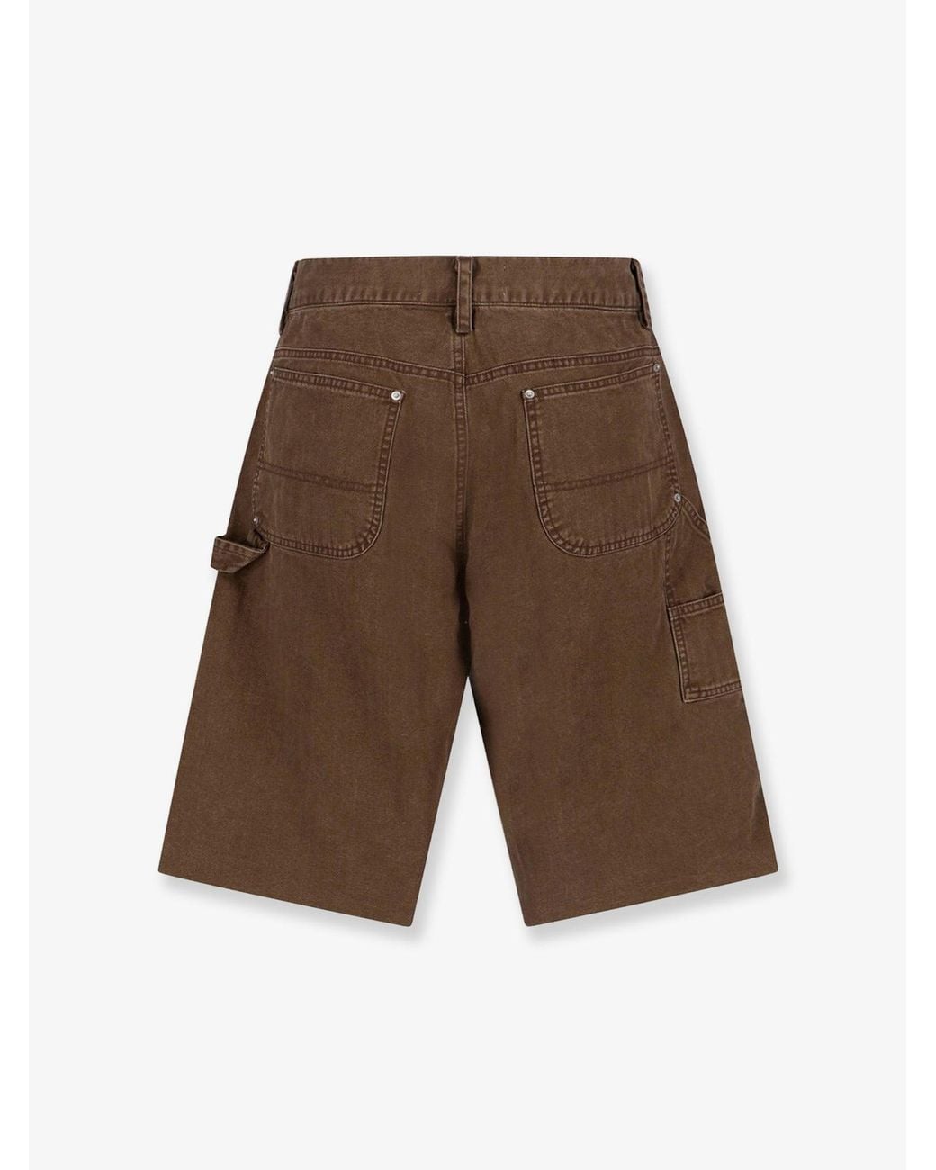 TONYWACK White Cargo Cotton Bermuda Shorts With Distressed Effect for men
