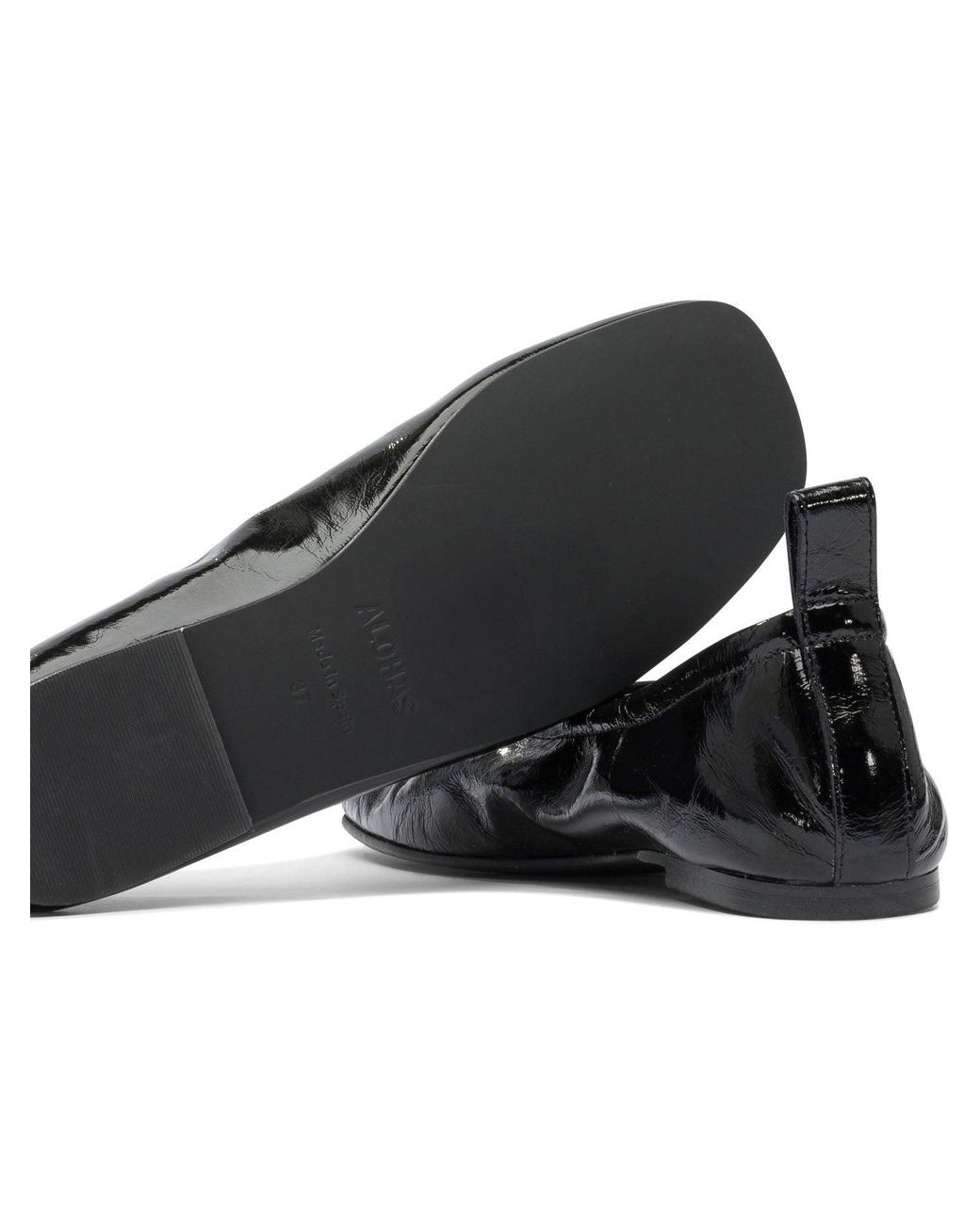 Alohas Black Rosalind Onix Leather Ballet Flats