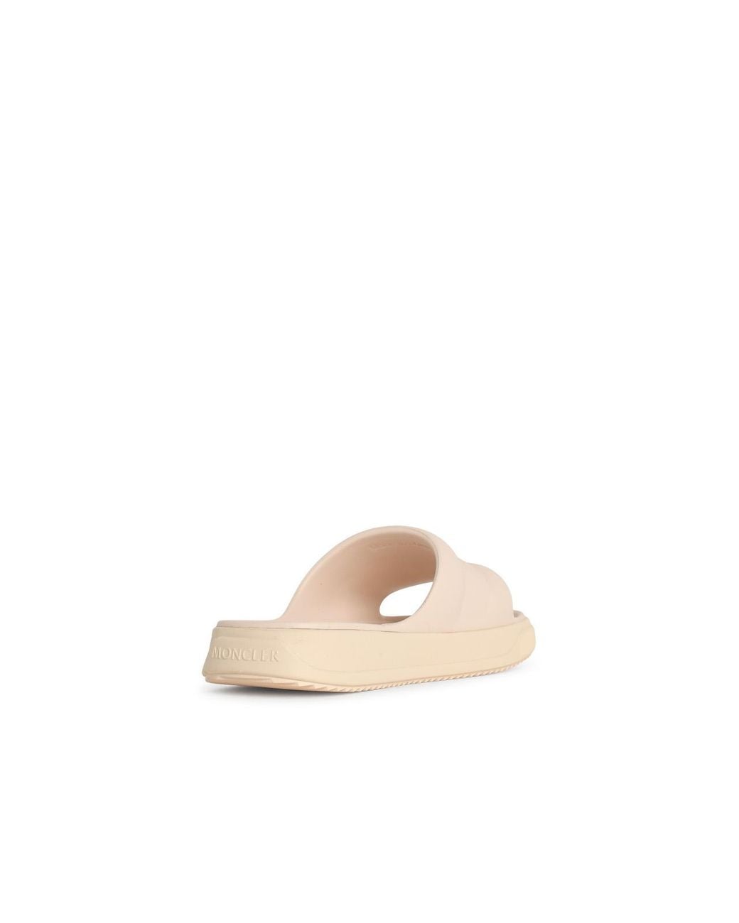 Moncler White Altive' Ivory Rubber Slides