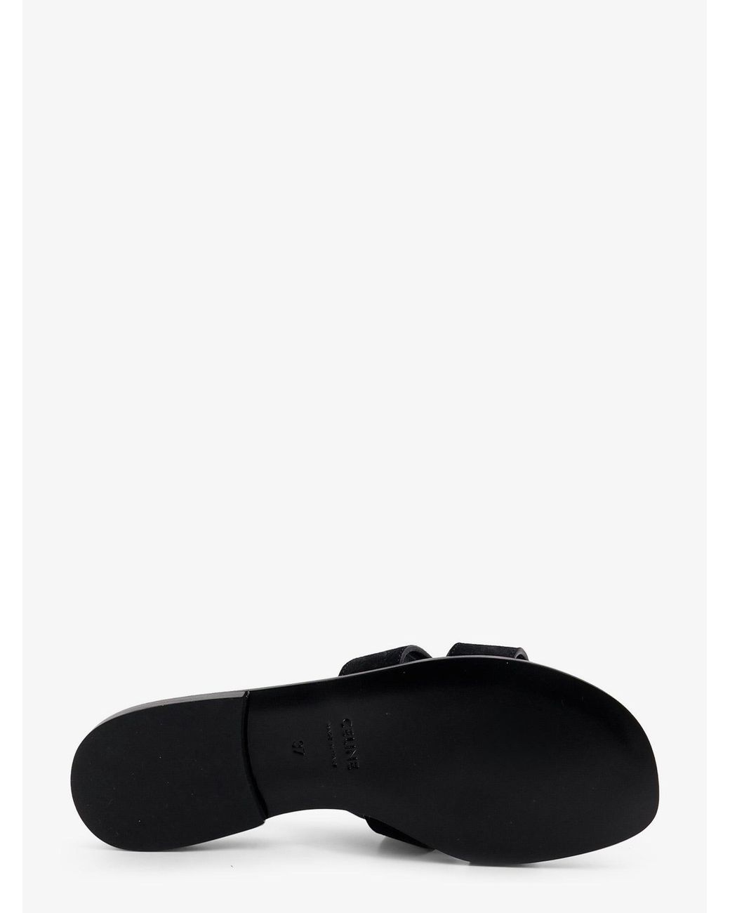 Céline Black Marina Suede Sandals With Triomphe Logo