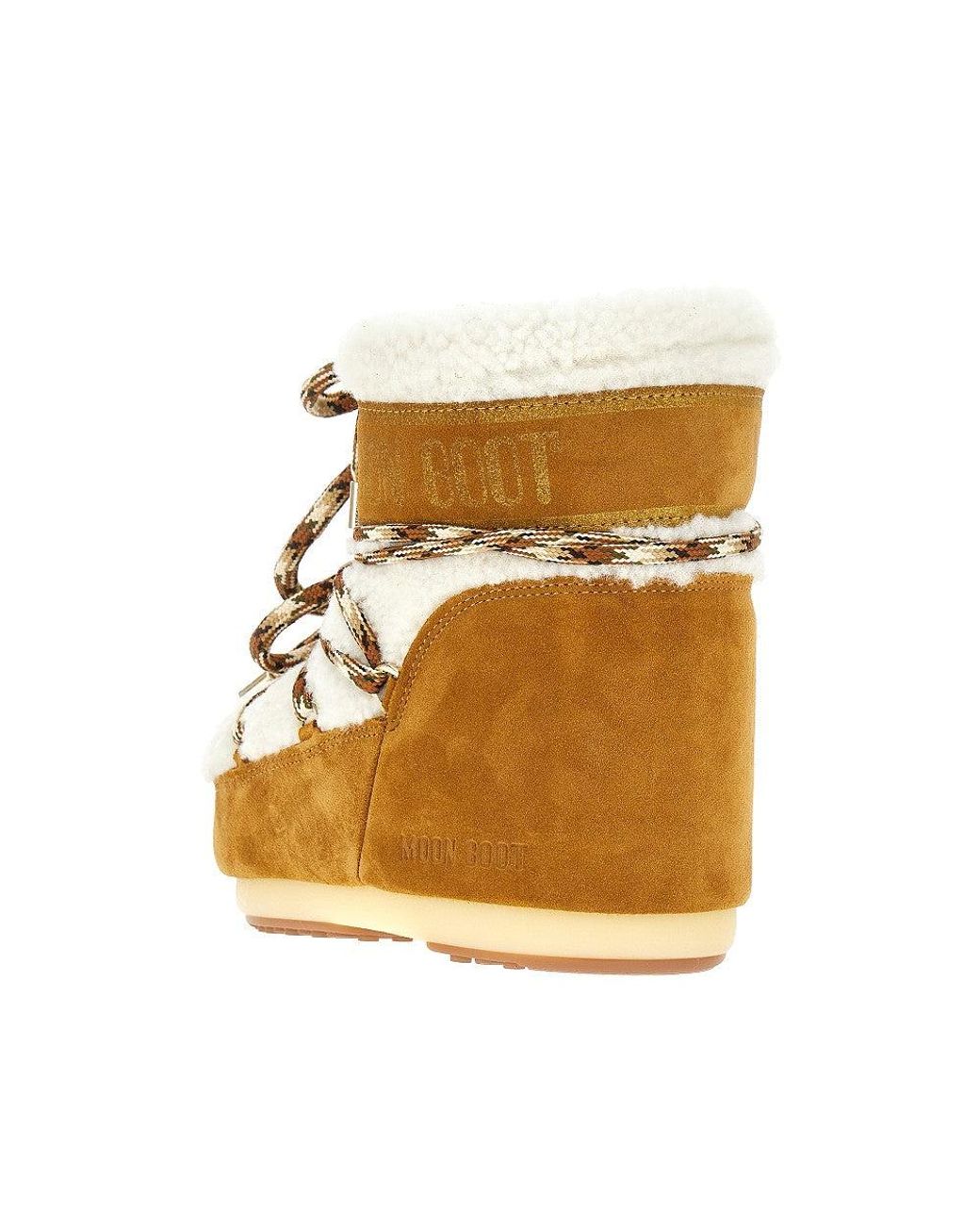 Moon Boot Metallic Shearling 'Icon Low' Boots