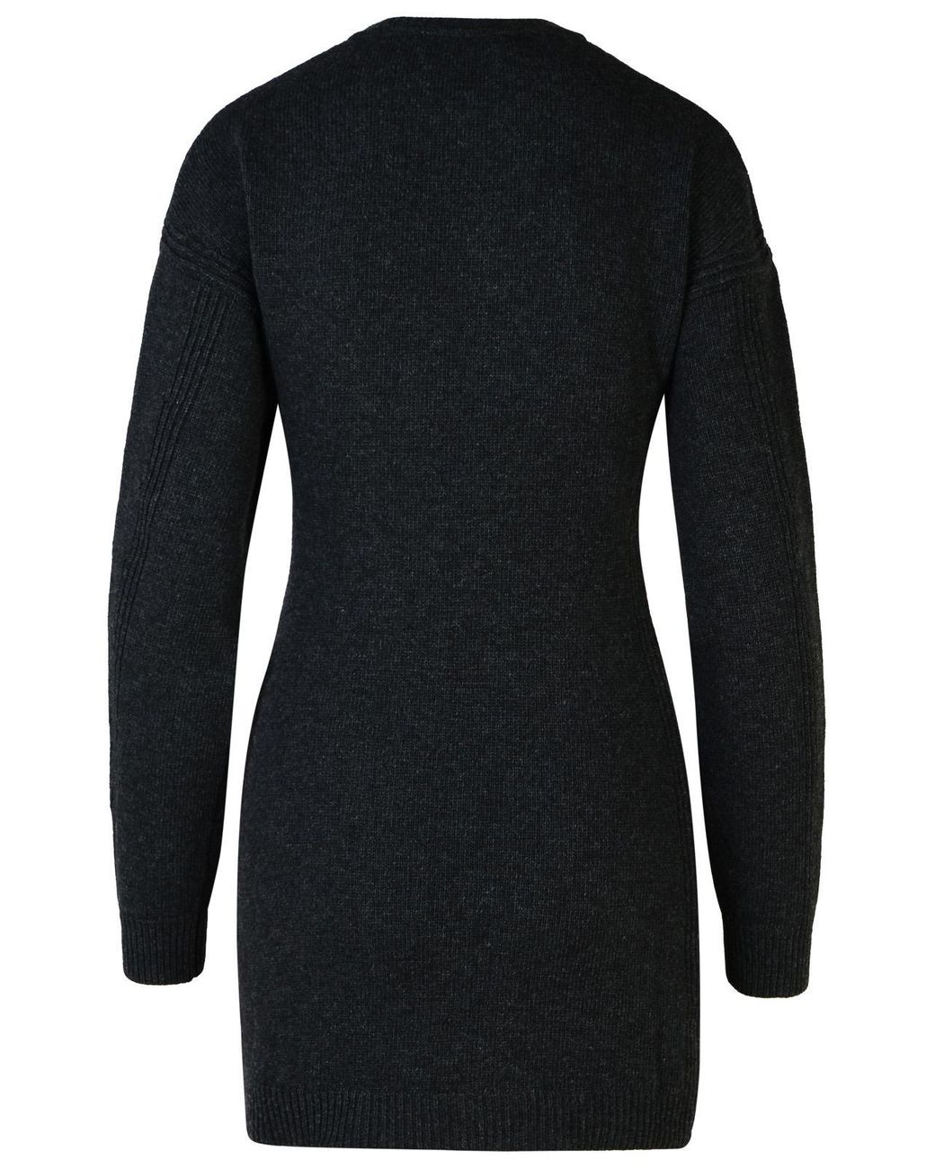 Moschino Black Dark Wool Blend Dress