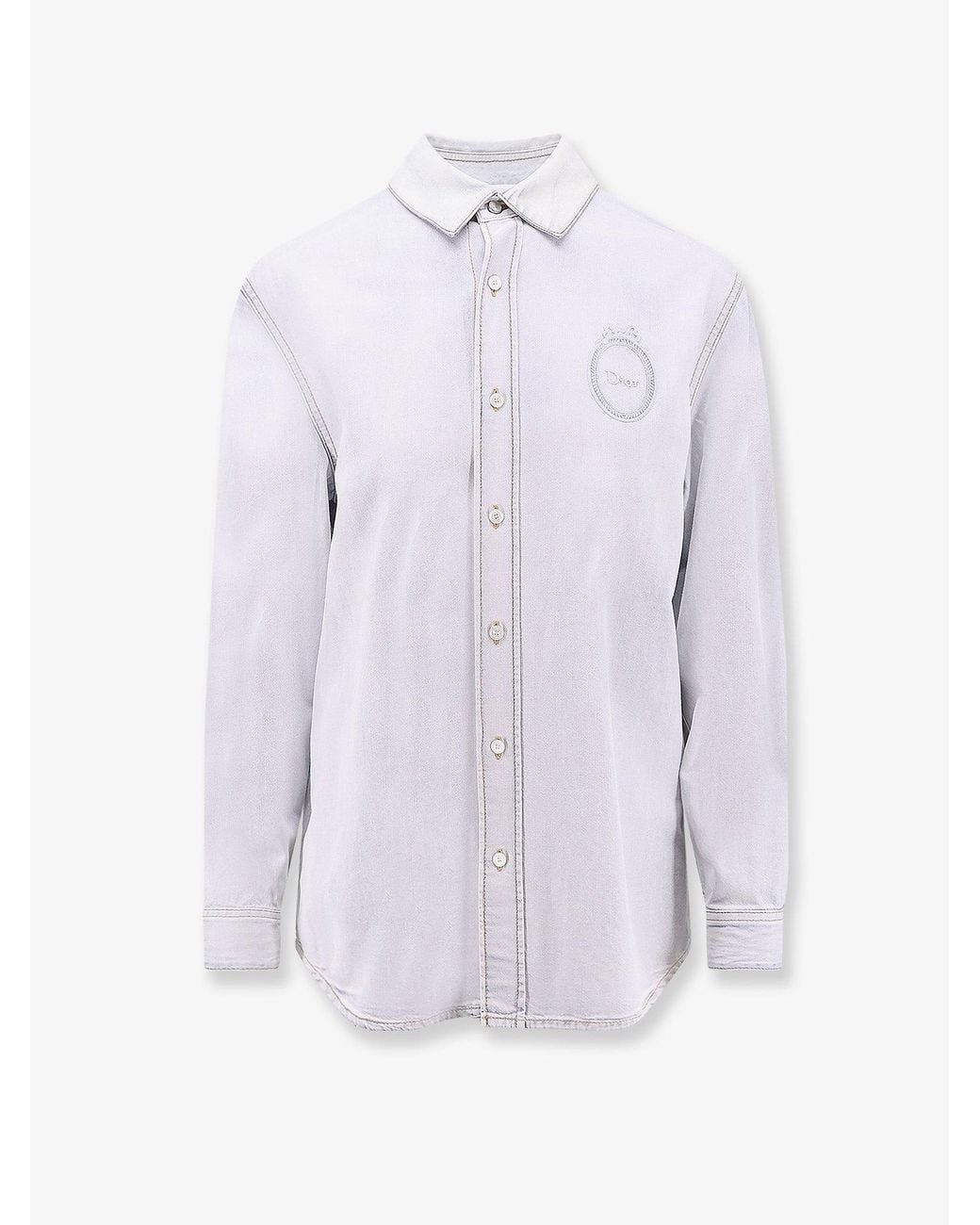 Dior Blue Cotton Denim Shirt
