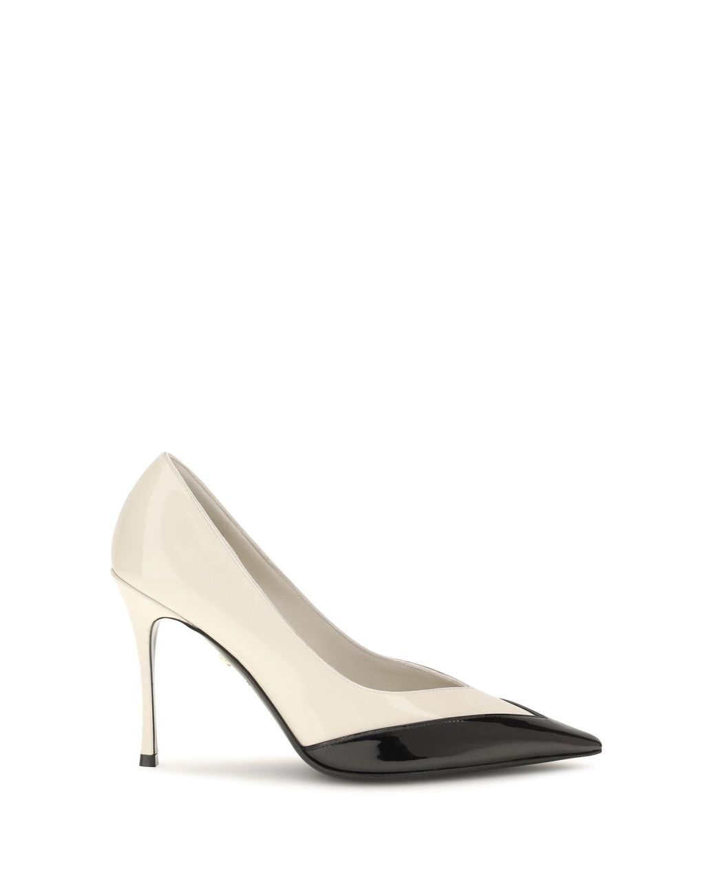 Ferragamo White Two Tone Pumps Mascarpone