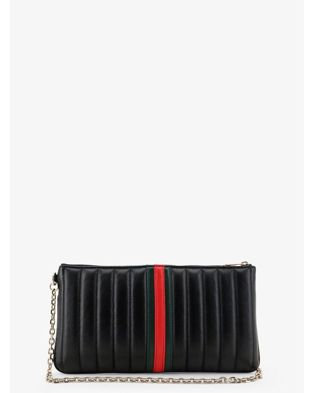 Gucci White Gg Marmont Pouch With Strap