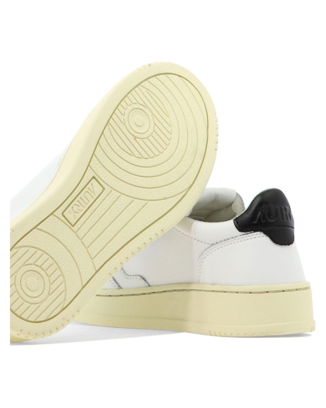 Autry White "Medalist Low Crystal" Sneakers