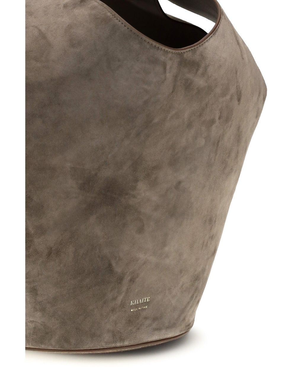 Khaite Brown Lotus Small Shoulder Bag Cedar