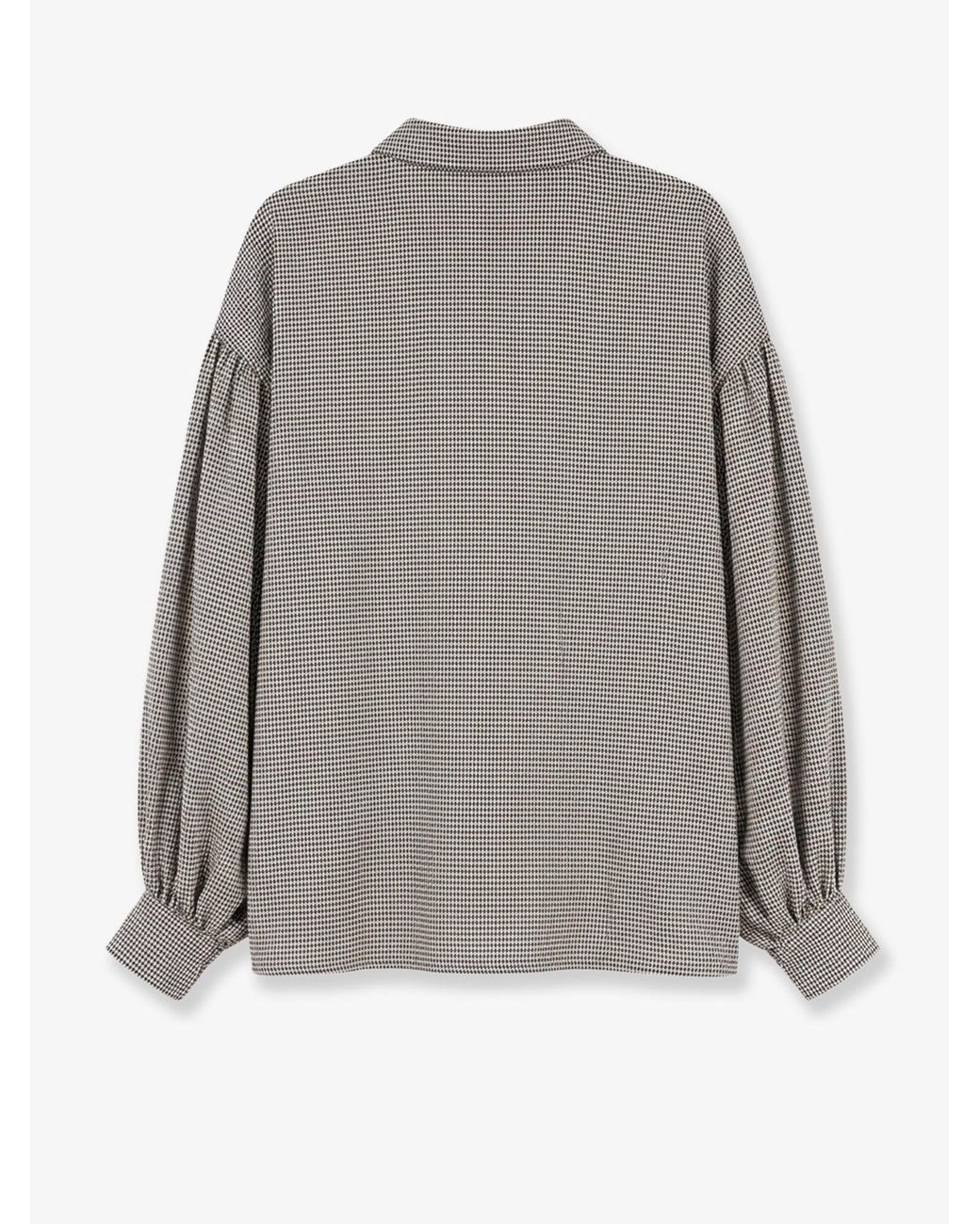 ACTUALEE Gray Pied-De-Poule Shirt With Lurex Effect