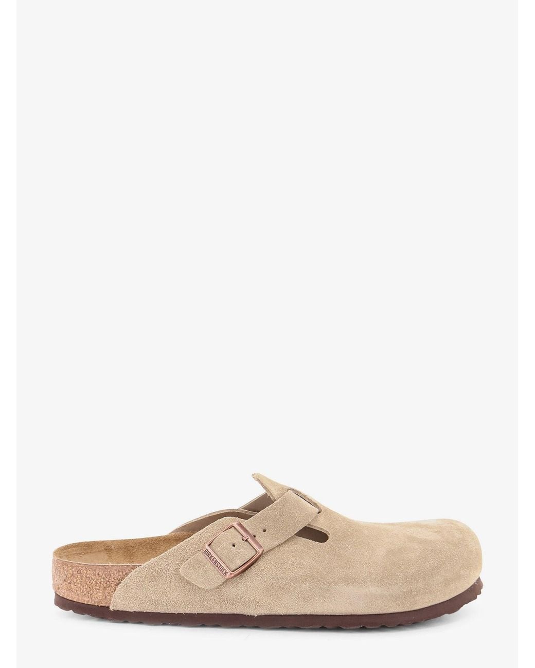 Birkenstock Natural Boston Suede Clog