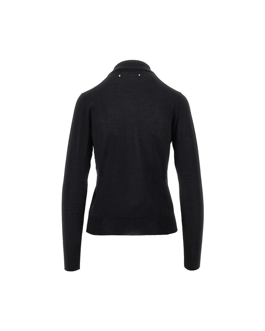 Golden Goose Deluxe Brand Blue 'Ghislayne' Knitted Polo Shirt