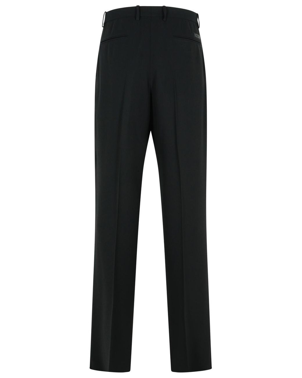Versace Black Virgin Wool Blend Patalone