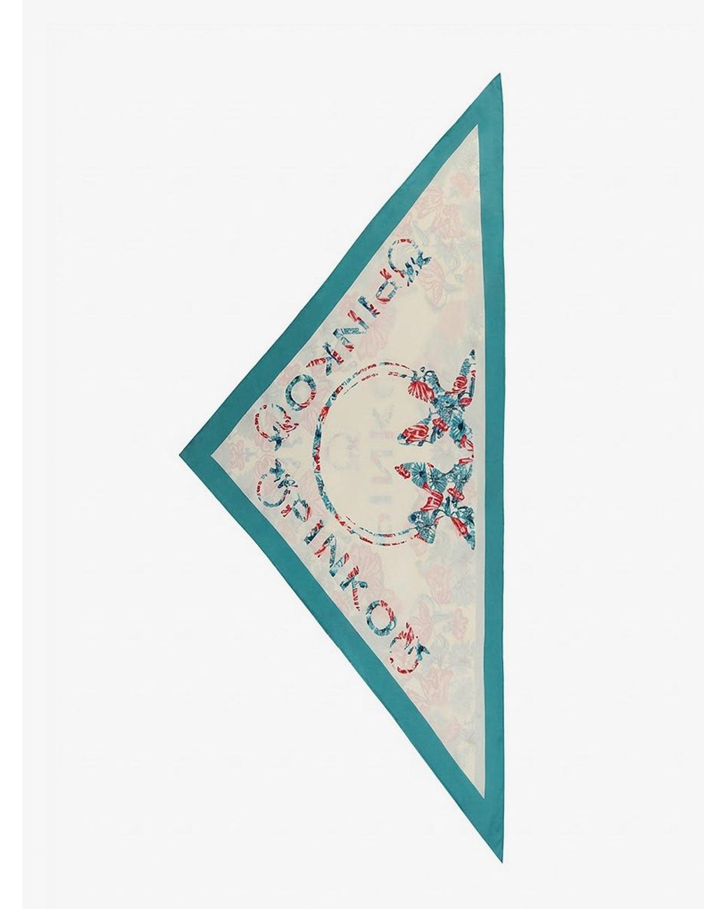 Pinko Blue Triangle Foulard Swing Viscose-Silk