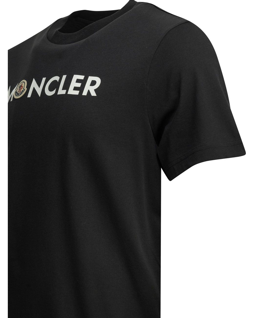 Moncler Black Crewneck T-Shirt for men