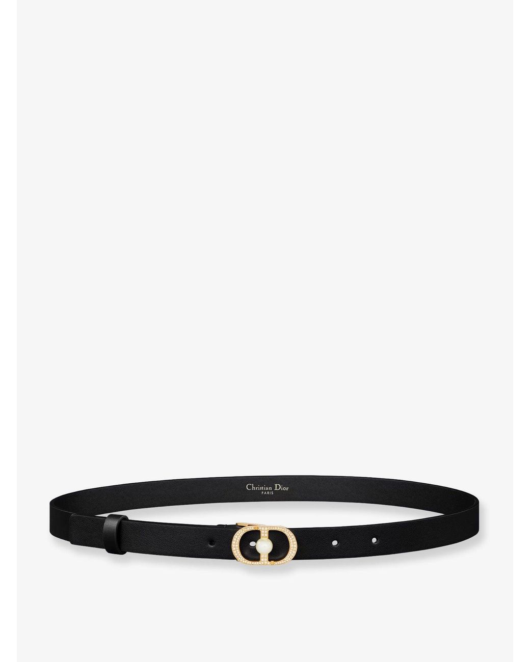Dior White 30 Montaigne Jolie Leather Belt