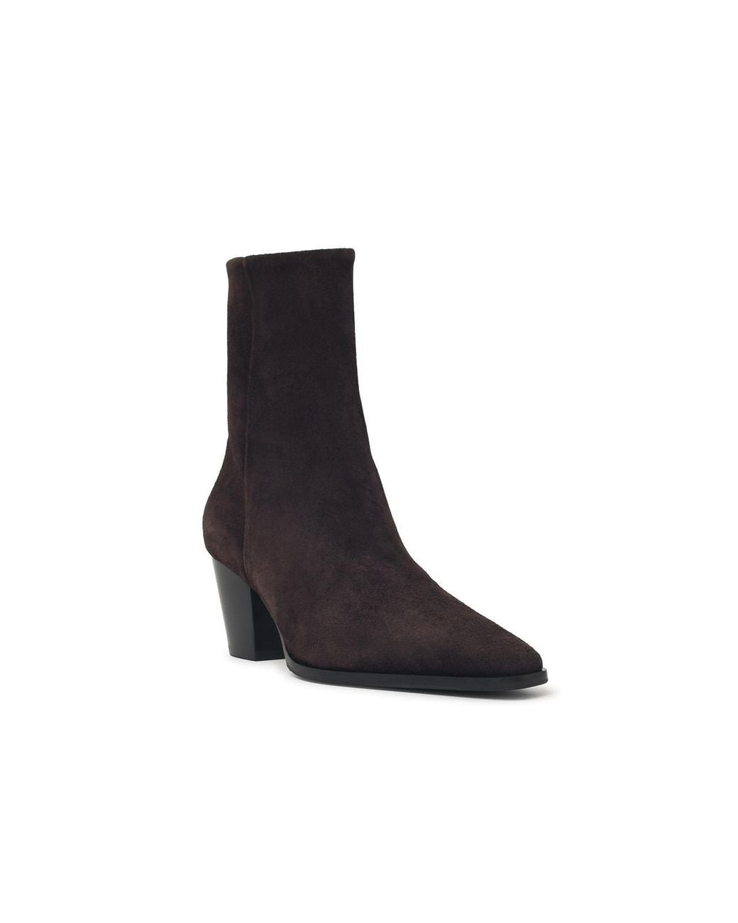 Aeyde Black 'Hedvig' Mocha Suede Ankle Boots