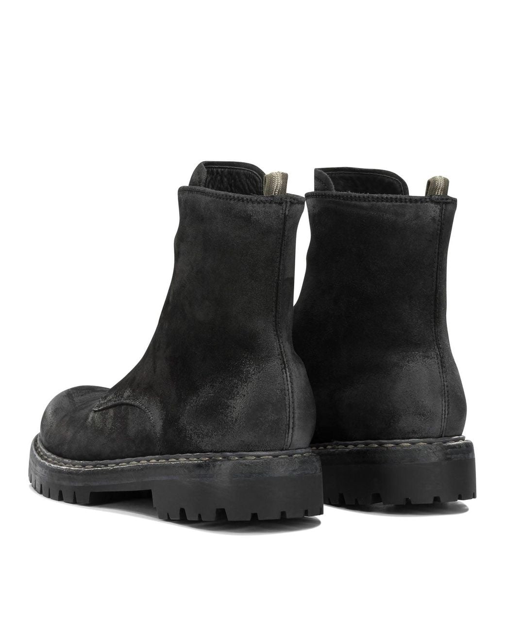 Officine Creative Black "Bulla Dd Lug 114" Ankle Boots With Zipper
