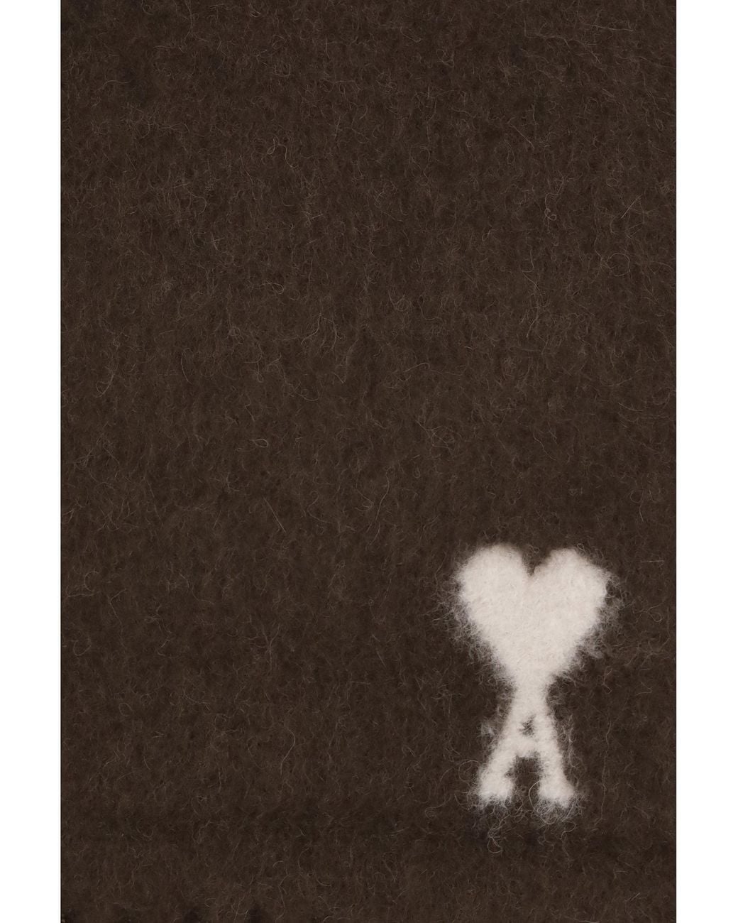AMI Black Ami De Coeur Scarf for men