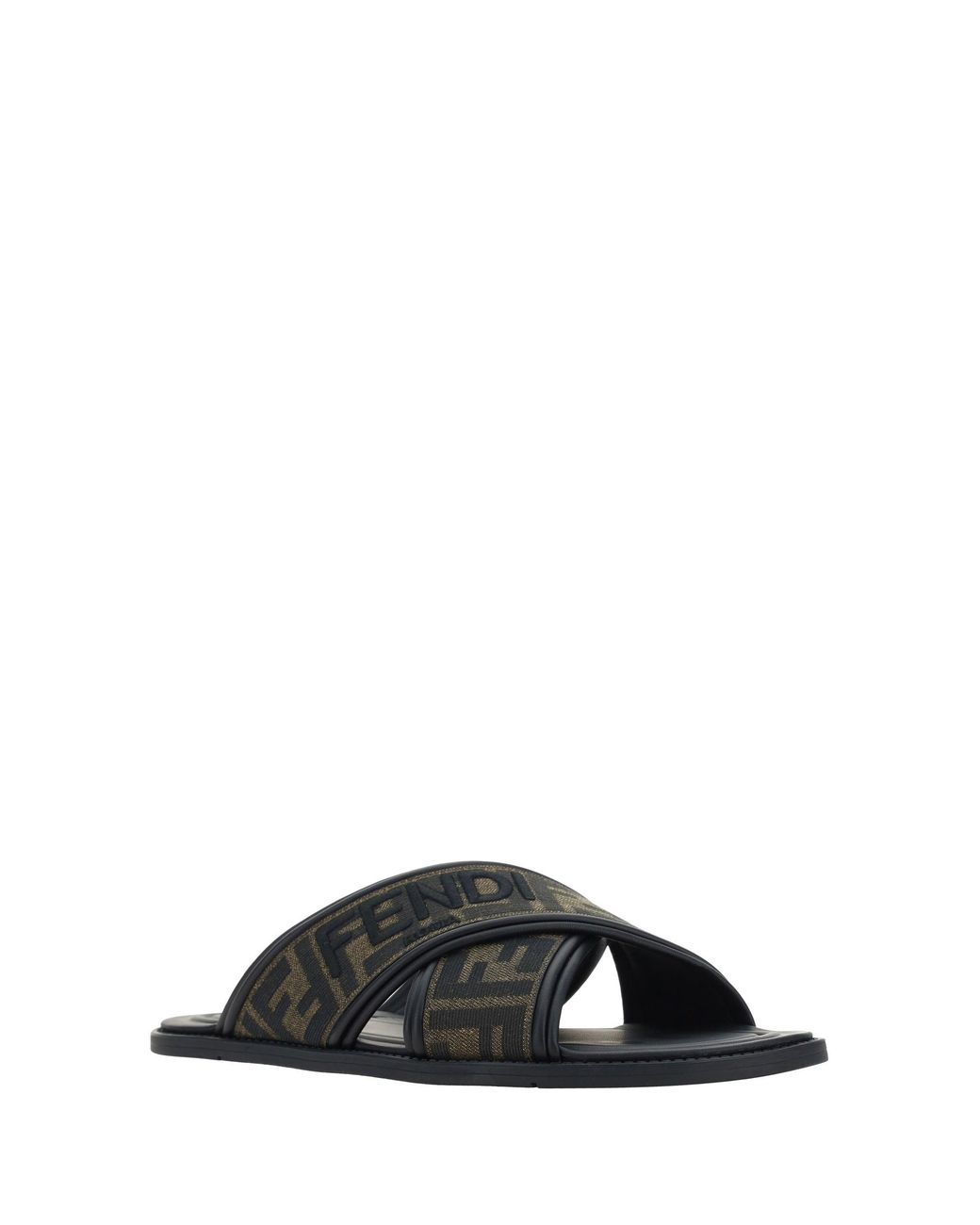 Fendi Black Ff Sandals for men