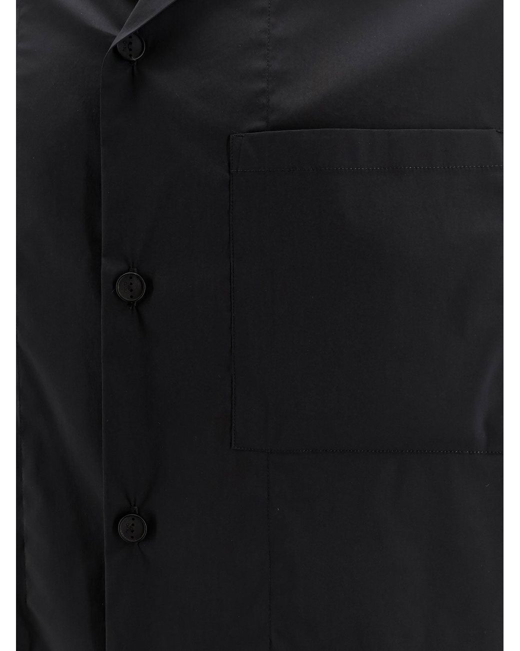 Hevò Black Cotton Blend Shirt for men
