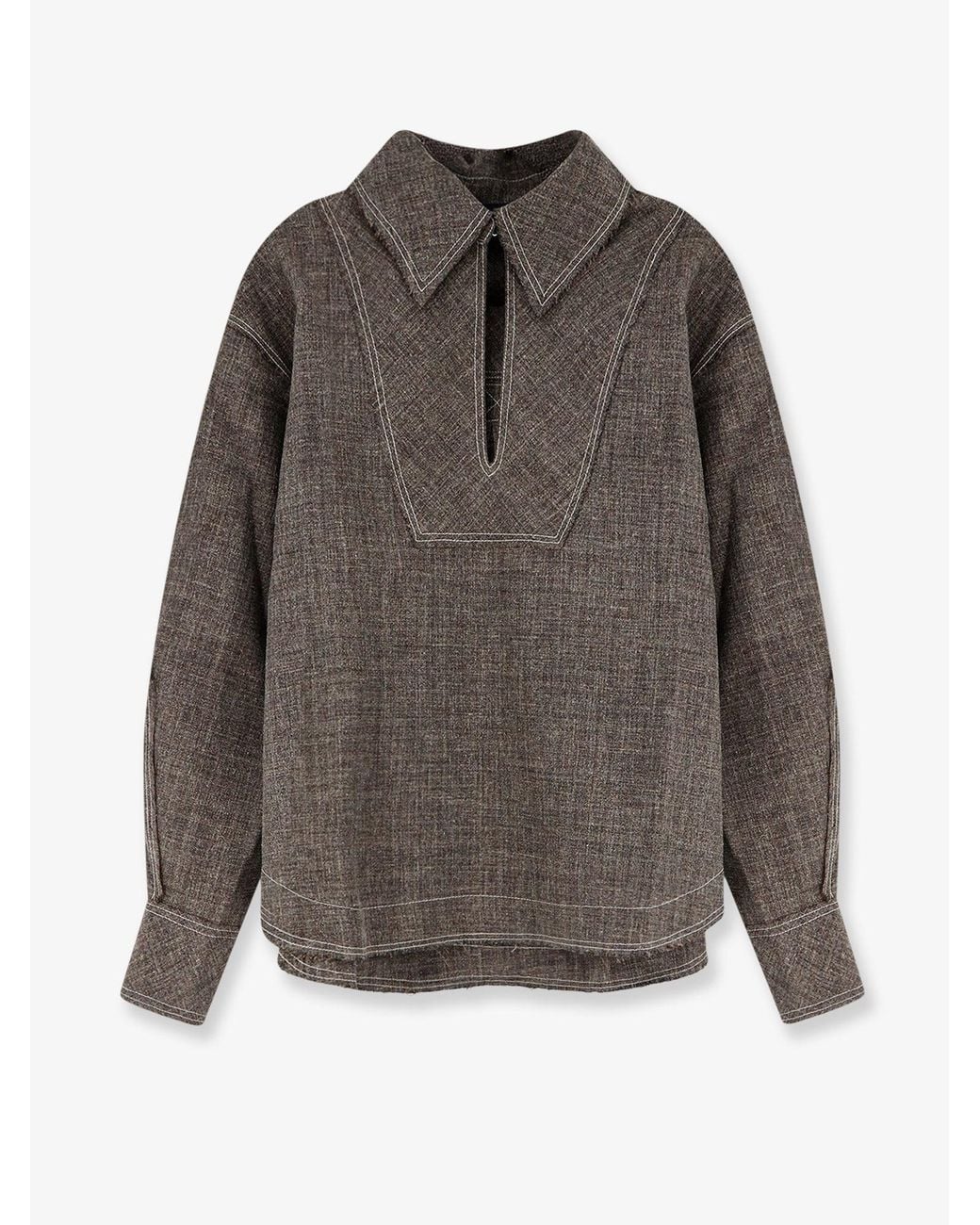 Soeur Gray Jana Shirt With Stitching