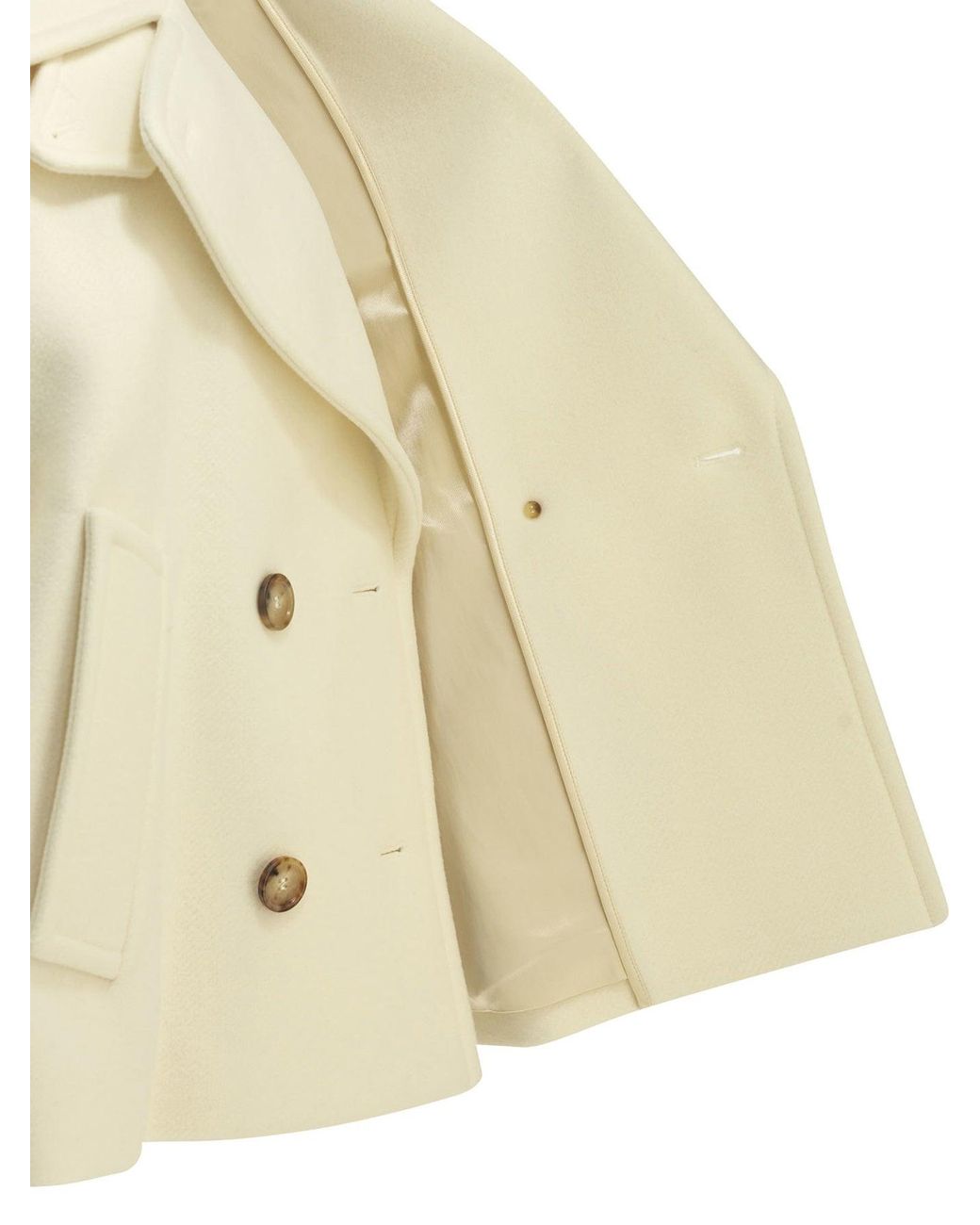 Chloé Natural Short Wool Coat