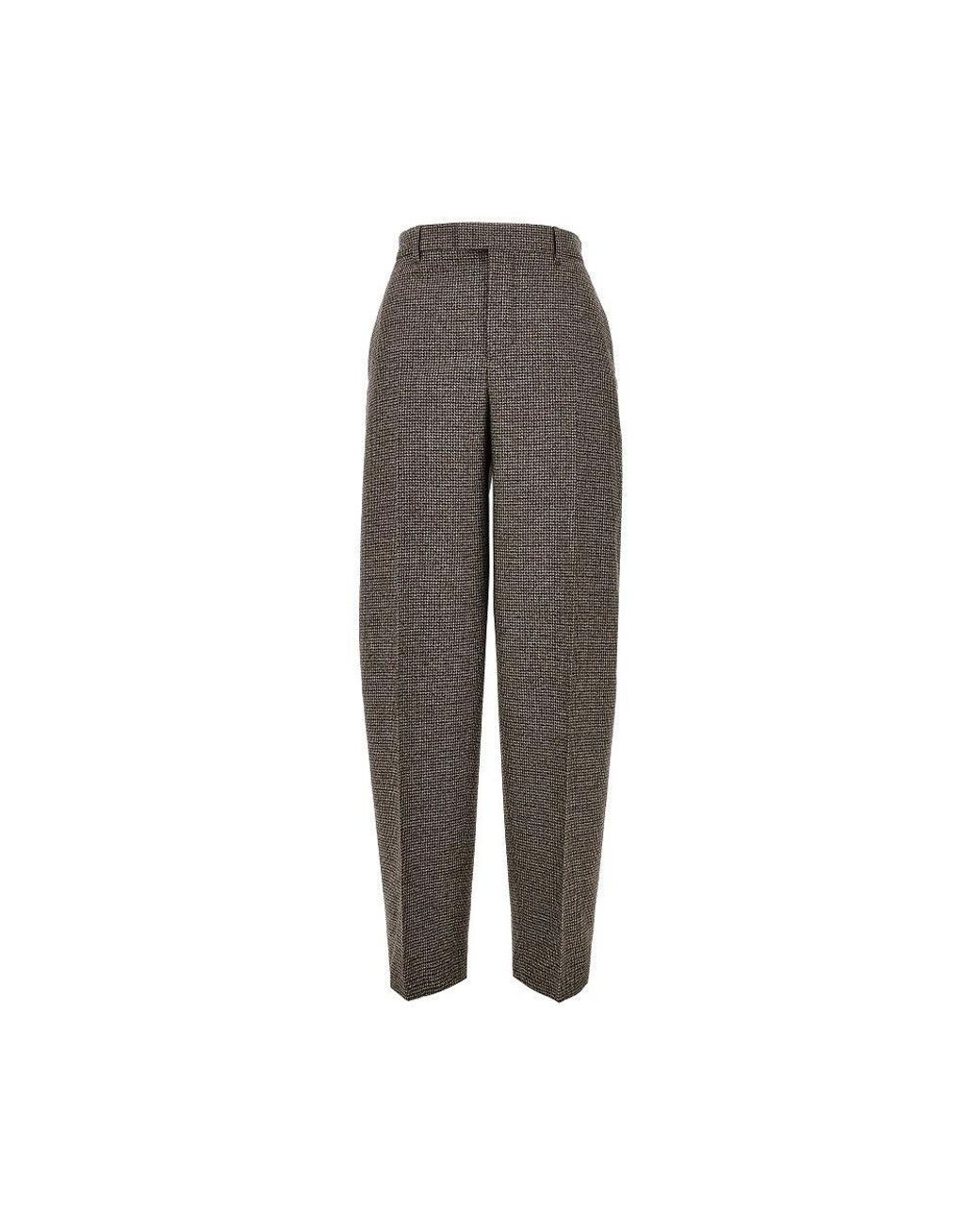AMI Brown Houndstooth Balloon Cut Pants