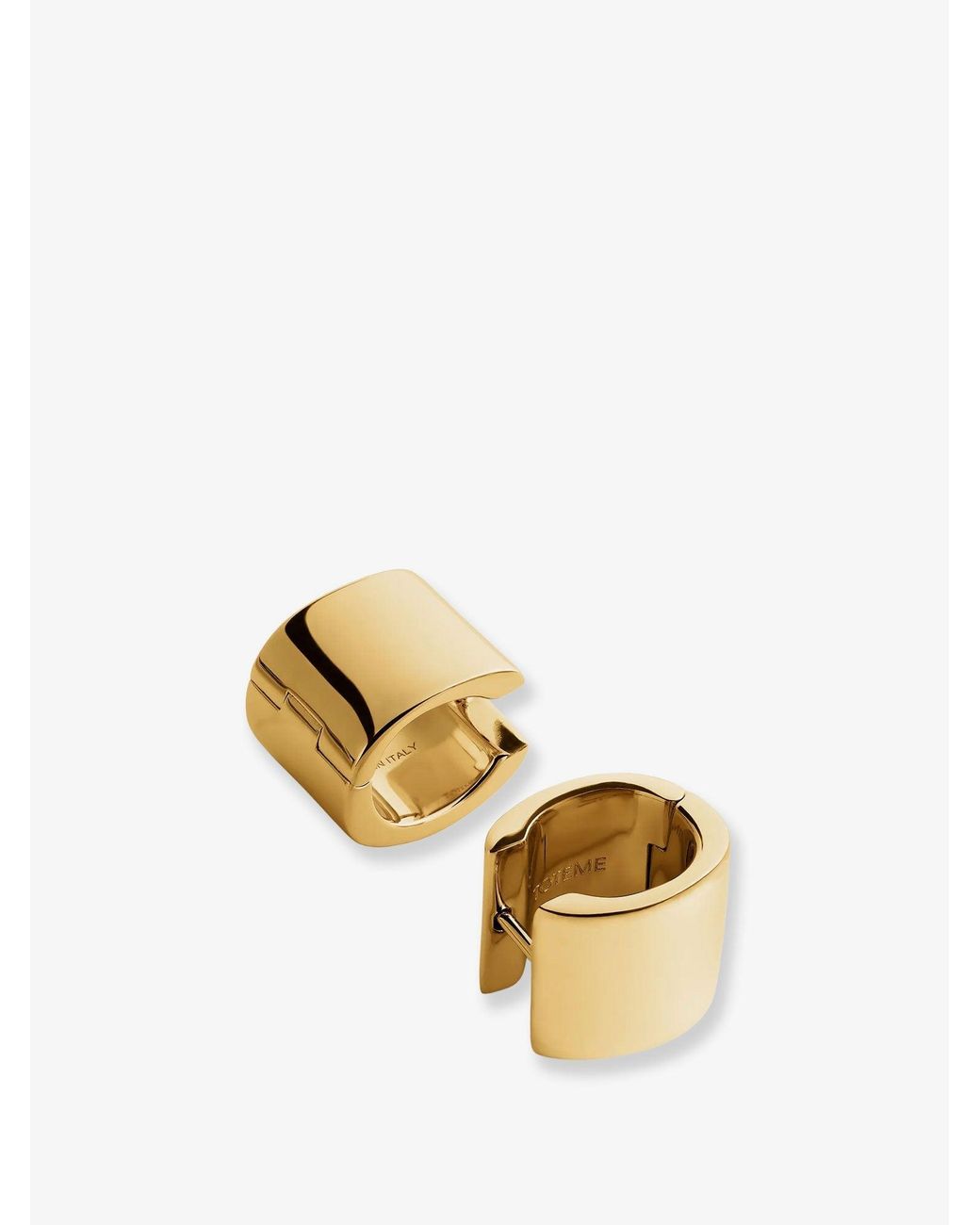 Totême  Metallic Brass Huggie Earrings