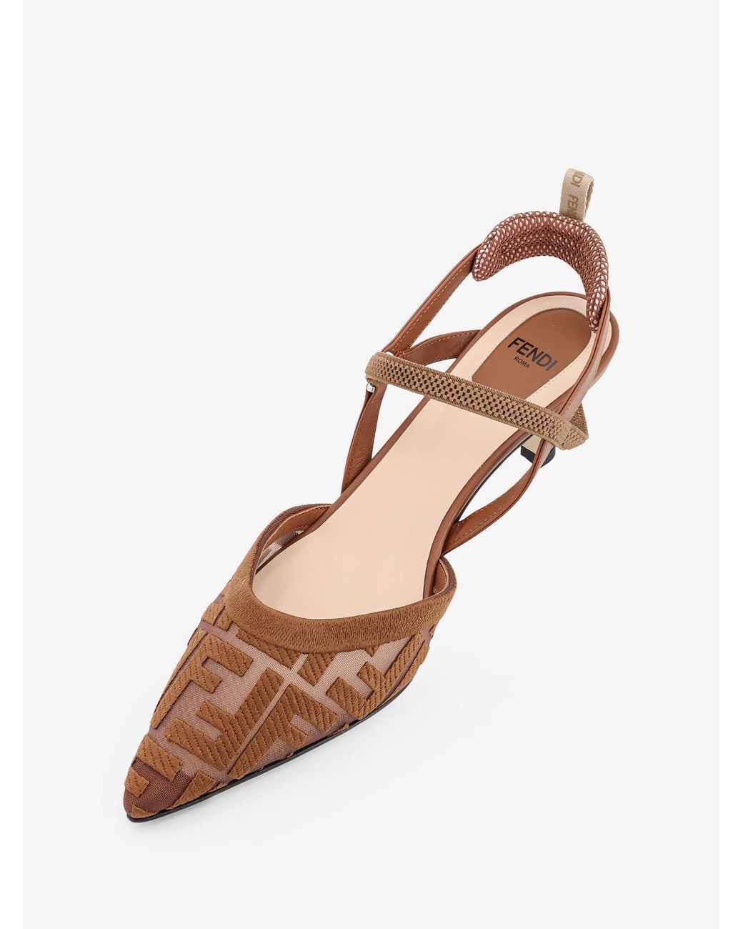 Fendi Brown Colibri Mesh Pumps