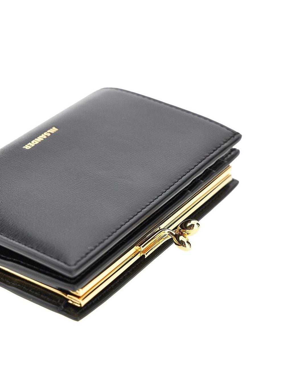 Jil Sander Blue 'Goji' Small Leather Wallet
