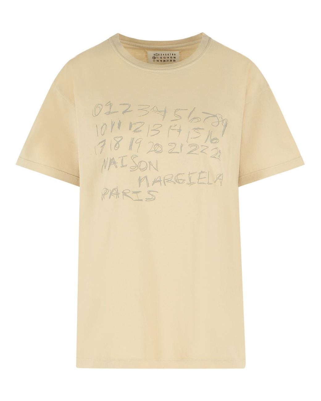 Maison Margiela Natural Ivory Cotton T-Shirt