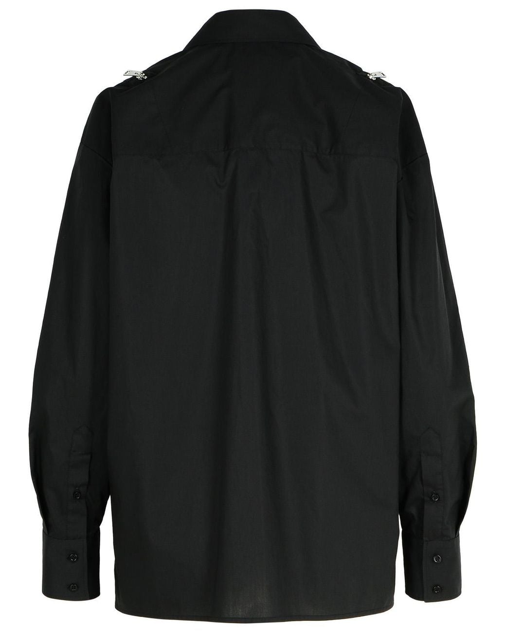 MSGM Black Cotton Shirt for men