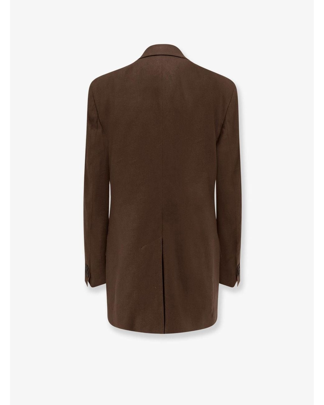 Hevò Brown Suit Rocchetta Linen-Blend for men