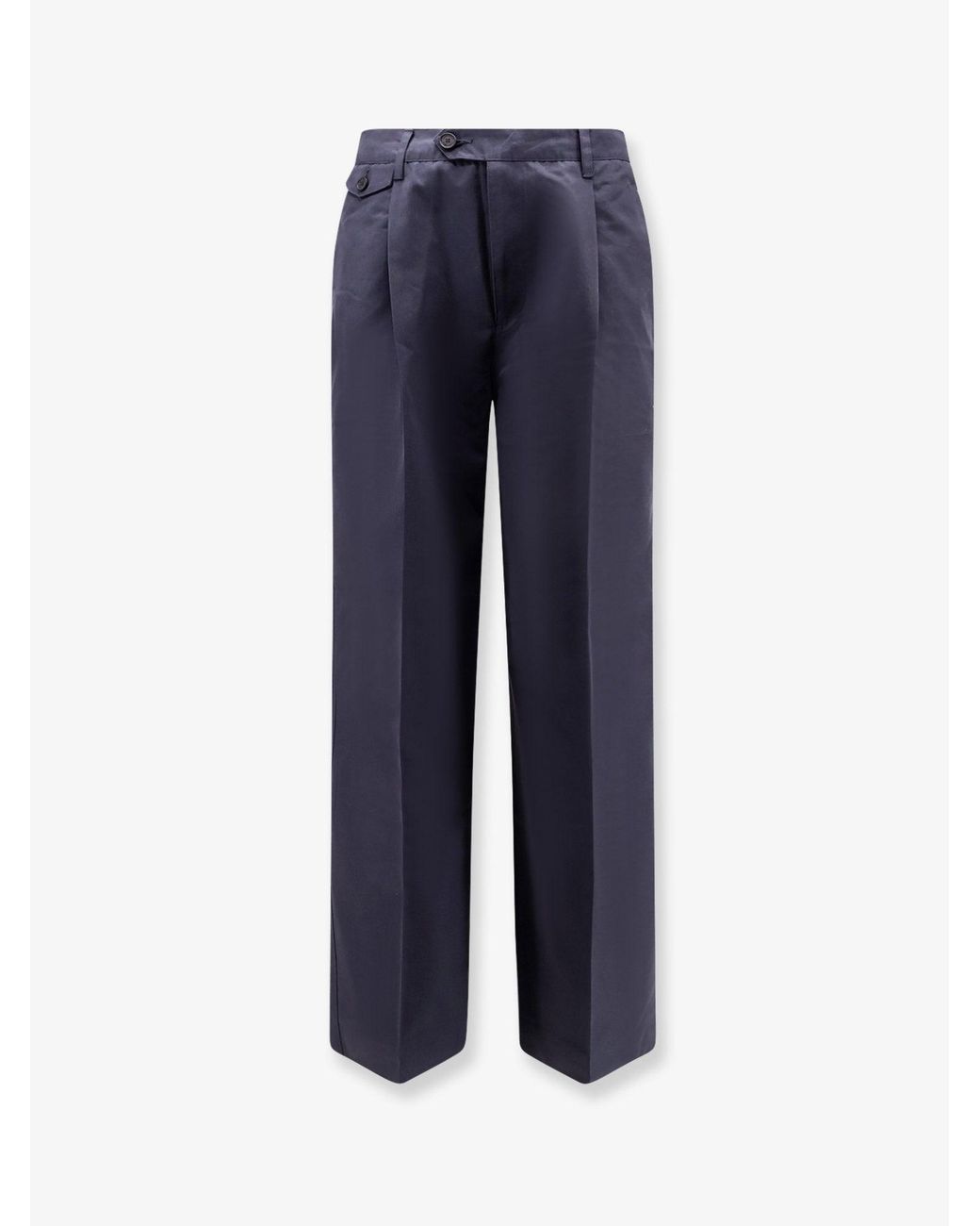 DUNST Blue Pleated Chino Slacks Trousers for men