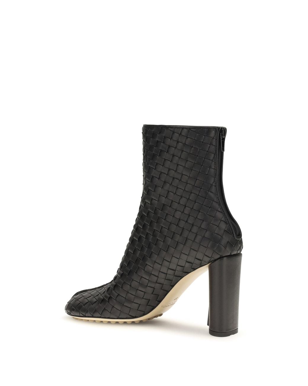 Bottega Veneta White Cherry Intrecciato Ankle Boots