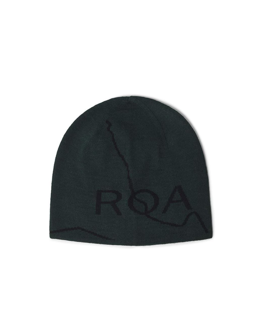 Roa Black Wool Beanie Dark for men
