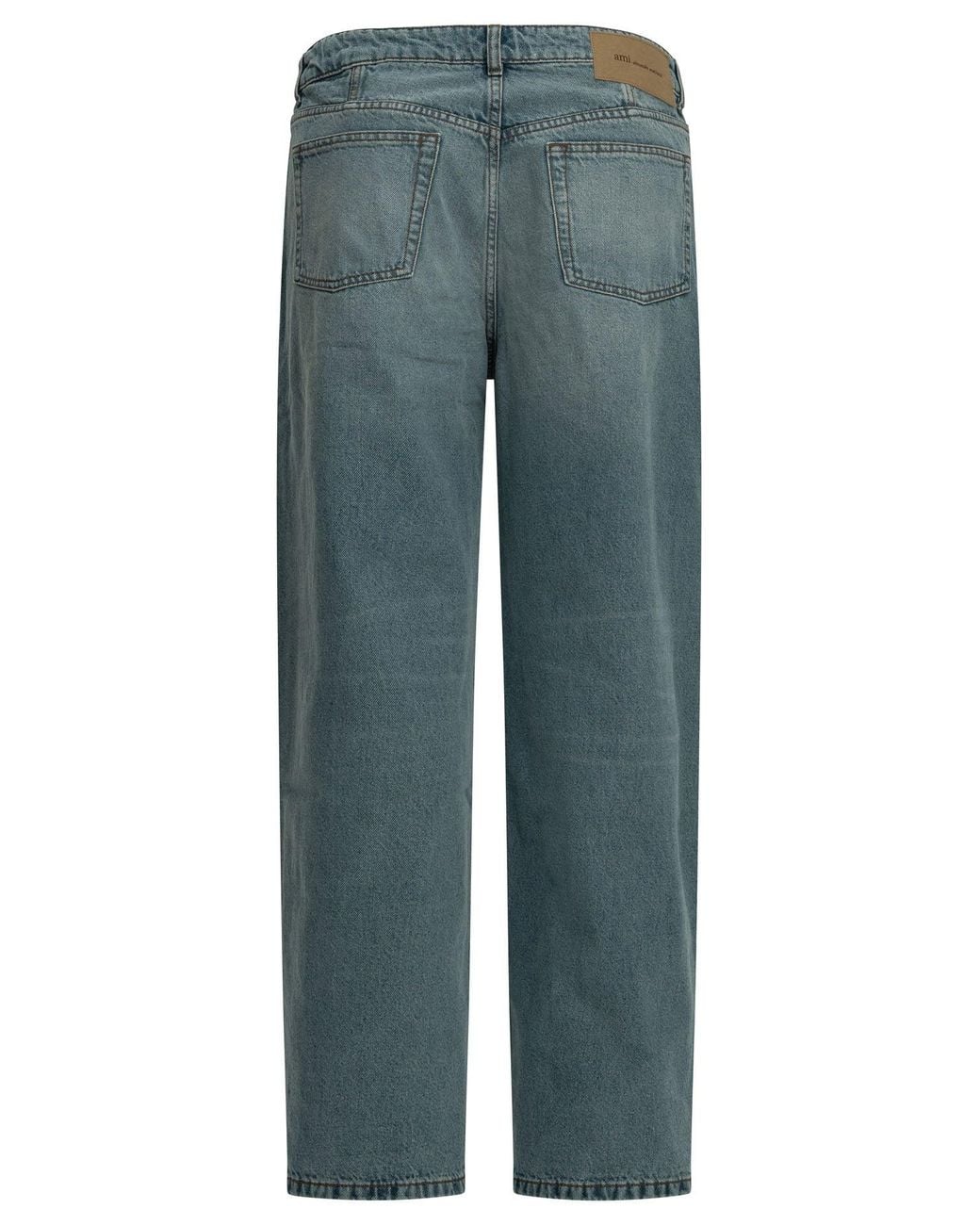 AMI Blue Wide-Leg Jeans for men