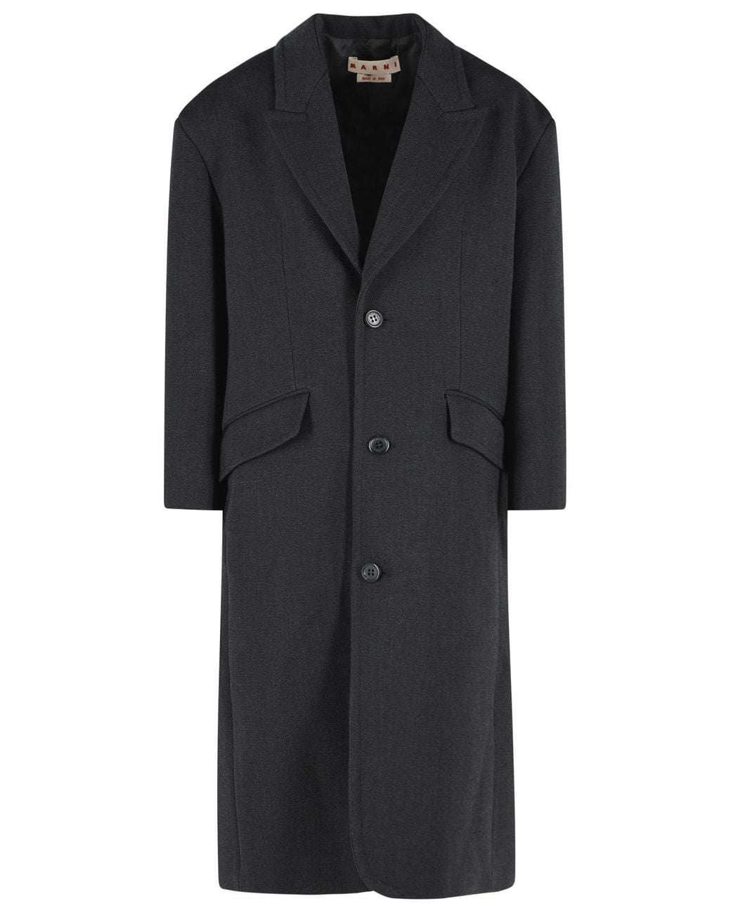 Marni Black Virgin Wool Coat