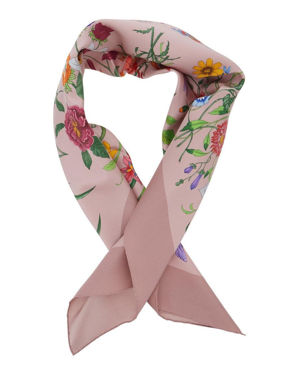 Gucci Pink Silk Twill Carrè