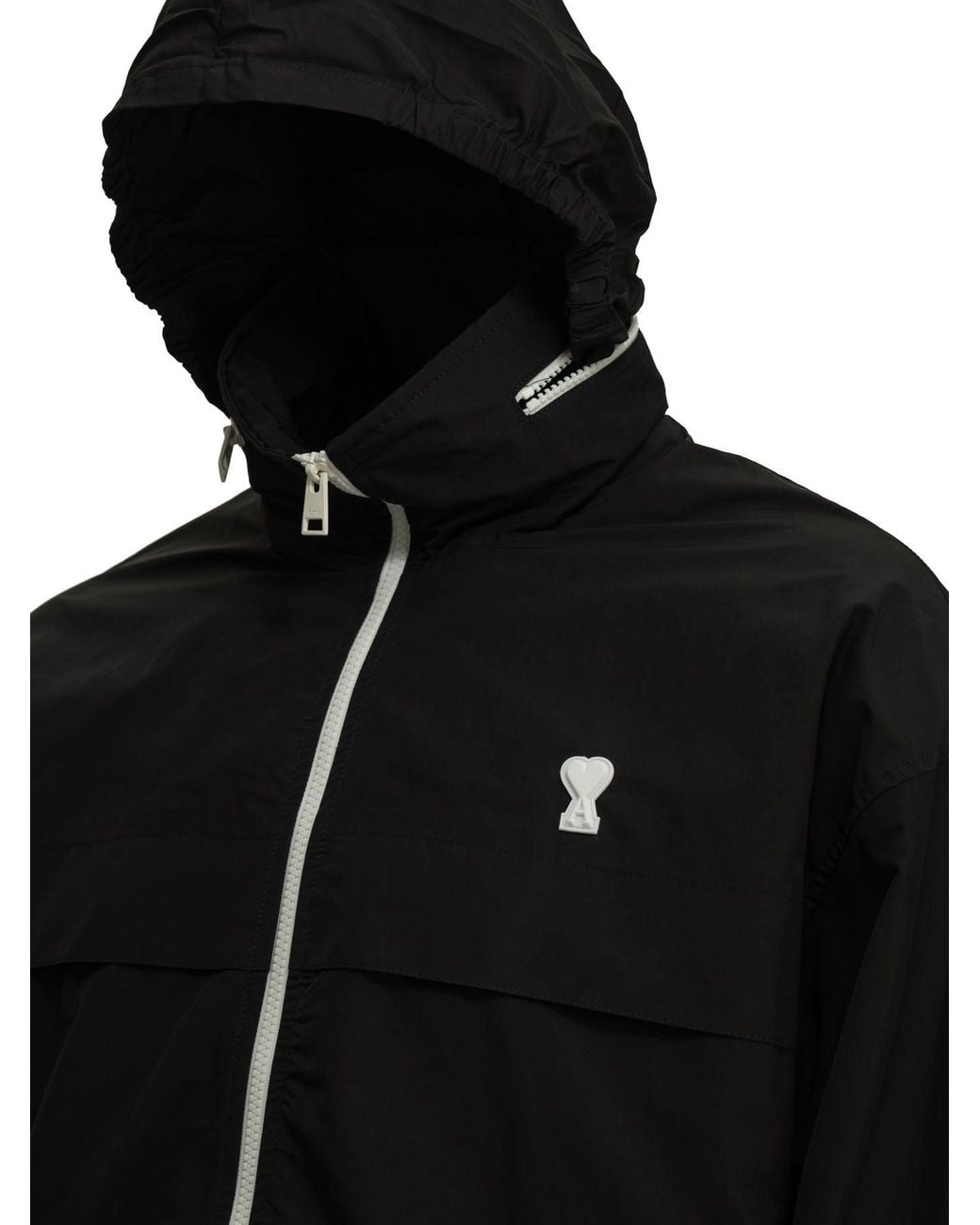 AMI Black Ami De Coeur Windbreaker for men