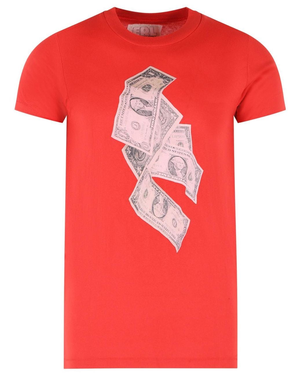 ERL Red 'Money' Cotton Blend Polo Shirt for men
