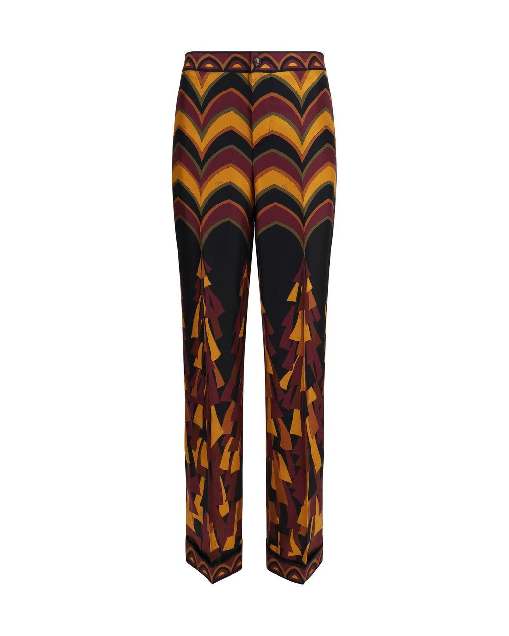Emilio Pucci Orange Silk Pants