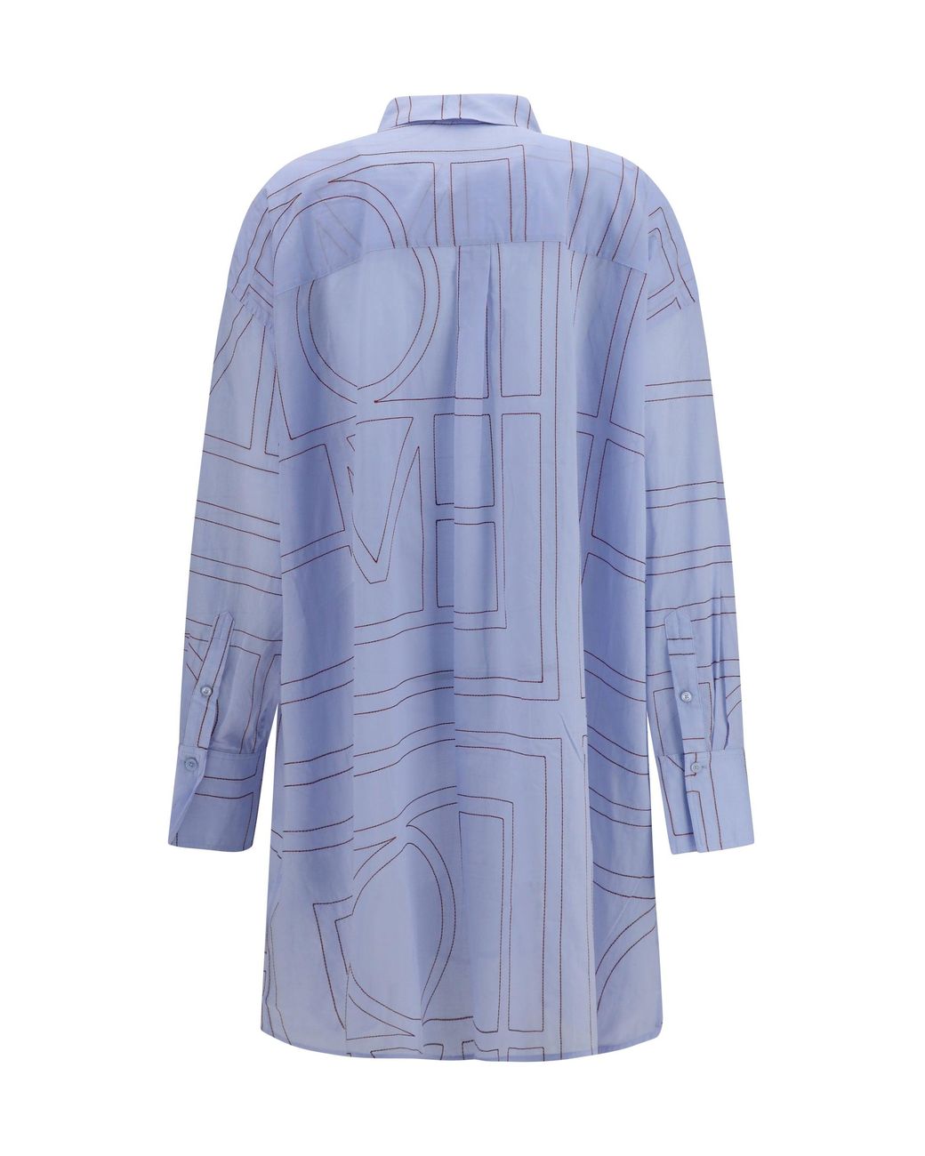 Totême Blue Shirt Dress Monogram