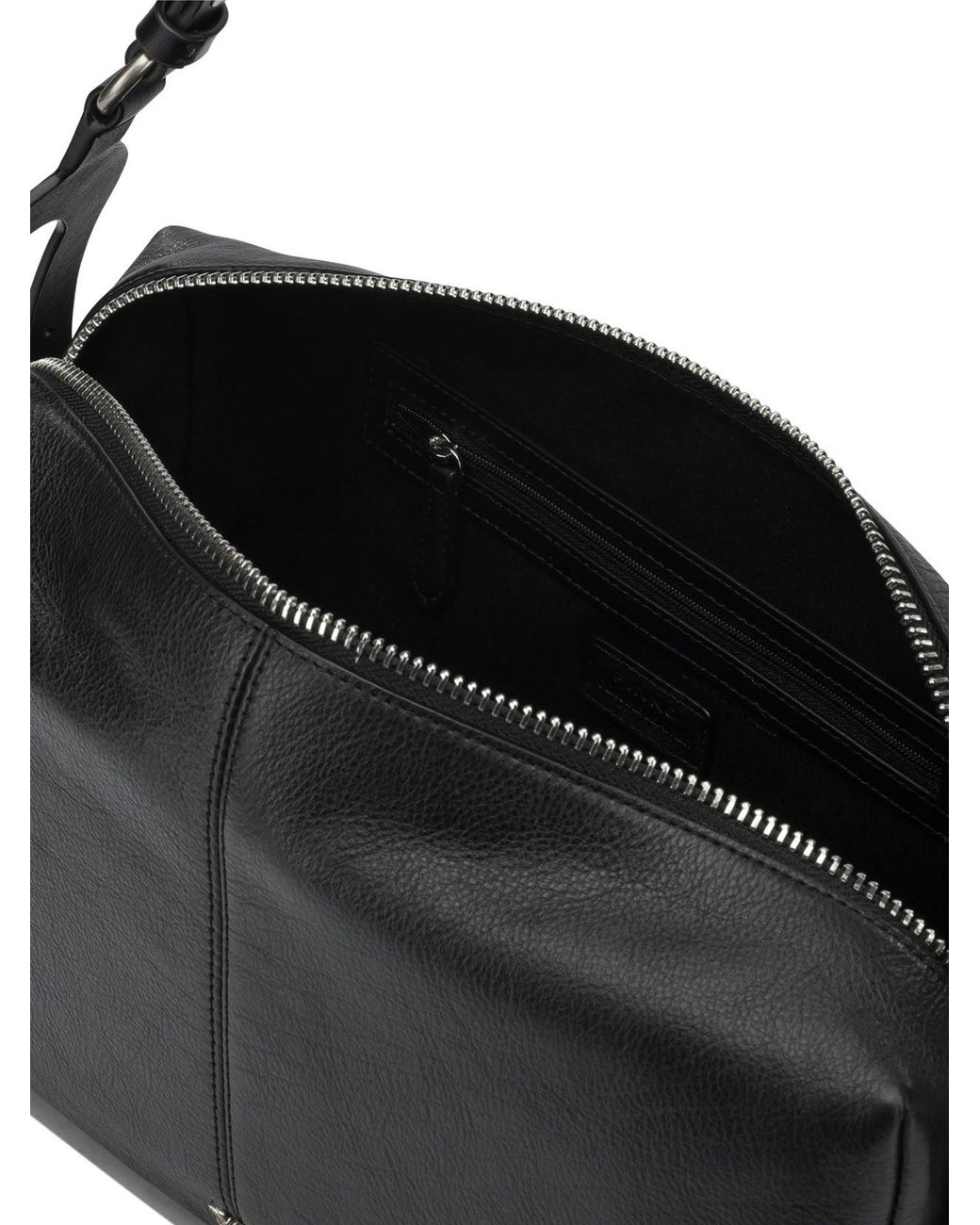 Pinko Black Leather Cotton Polyamide Polyurethane Shoulder Bag